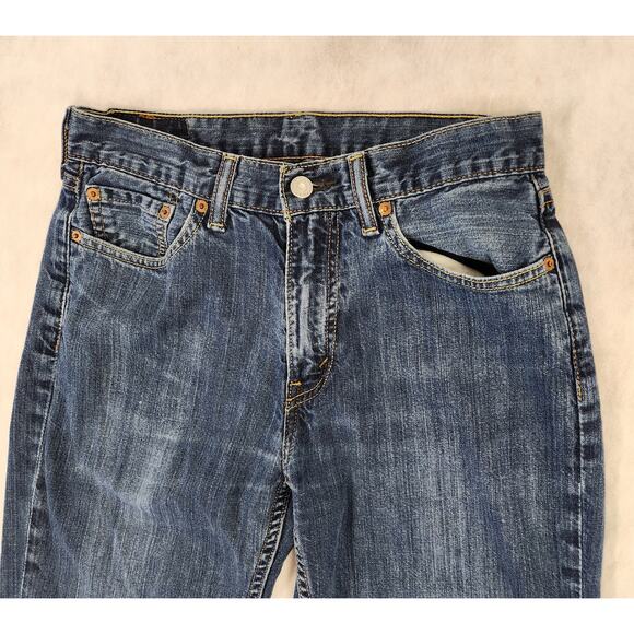 Levi’s 514 Men Jeans Size 30x30(28) Straight Fit Dark Wash Denim Great Condition - Picture 5 of 9